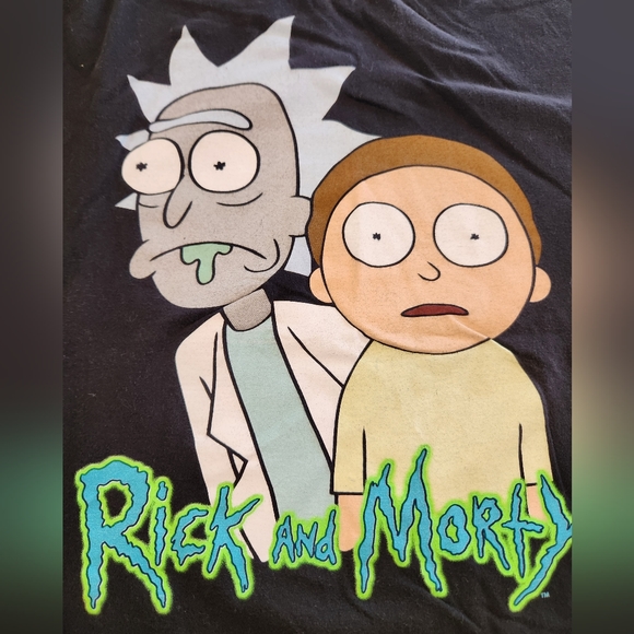 Rick and Morty graphic tee Adult Swim black large - Picture 2 of 5